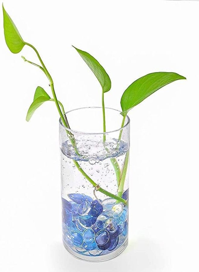 VANNEF حصى زجاجي فاخر مزخرف باللون الأزرق والأزرق الفيروزي والشفاف من VANNEF® لملء المزهريات وأحواض الأسماك وأصص النباتات والمنزل والحديقة والديكور الداخلي والخارجي (800 جم أزرق، أزرق فيروزي وشفاف) - Image 3